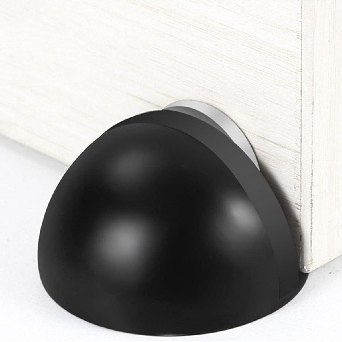 Deurstop - Magnetische stopper - Deuren Opvang - Roestvrij staal - 1 stuk - Zwart
