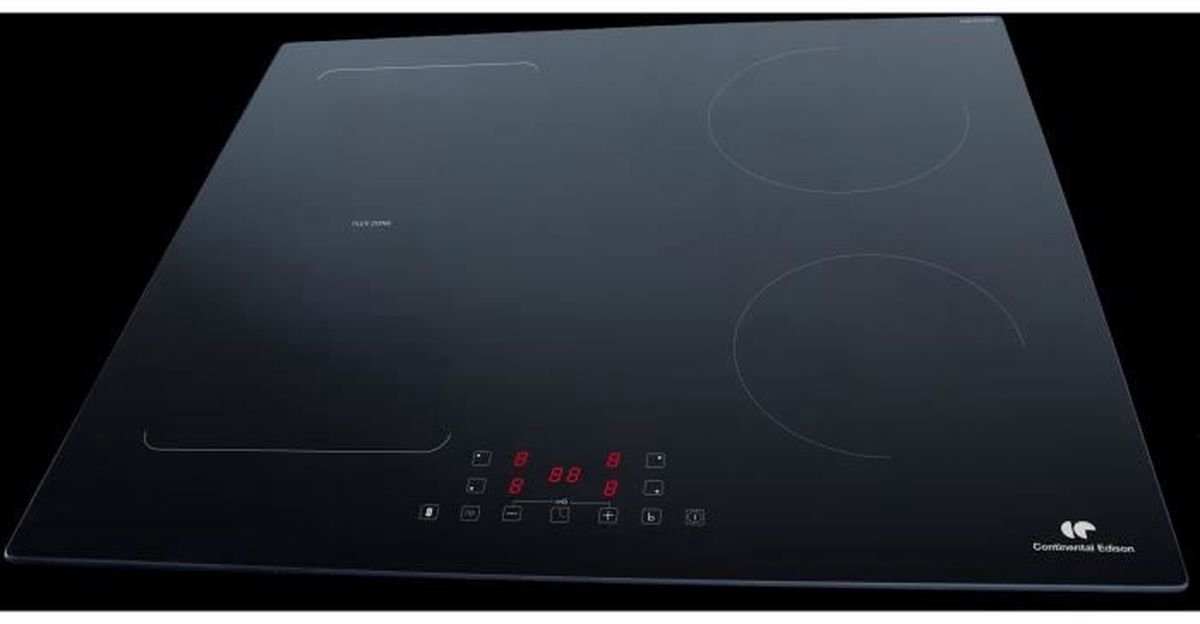 CONTINENTAL EDISON 4-zone inductiekookplaat CETI4ZFLEX3 - Flex - 7200W - 4 boosters - zwart