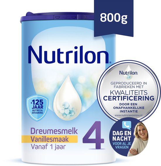 Nutrilon 4 Vanille Dreumesmelk  - Flesvoeding Vanaf 1 Jaar - 800g