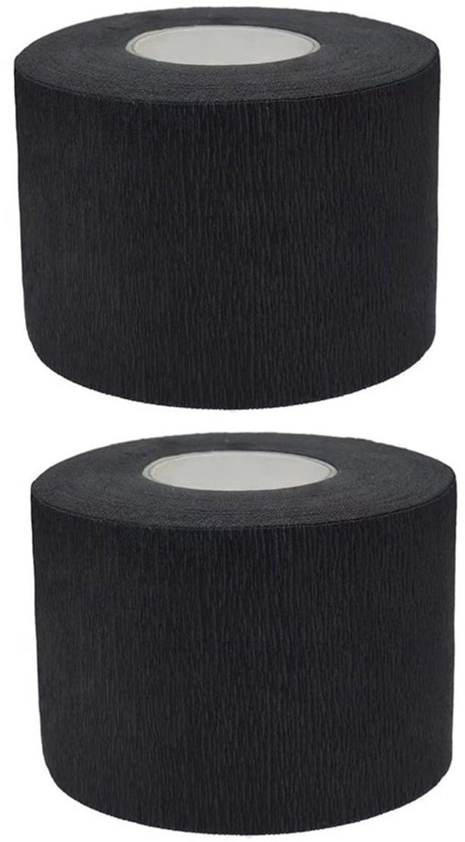 Allecto - Wegwerp Kapper Hals Strips - Waterdicht - Zwart - Tissue