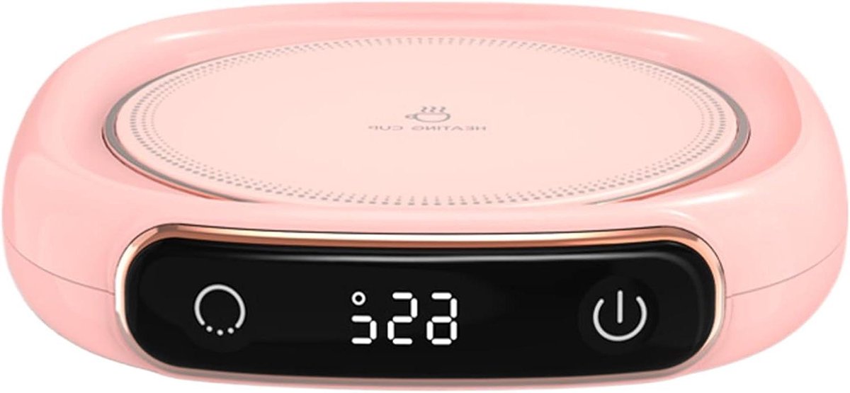 Verwarmde Koffie Mok - Elektrische Bekerwarmer - Dranken Warm Houden - 3 Temperatuurinstellingen - 10W - Roze