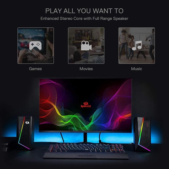 Upgrade je Geluidservaring met de R40 Computer Speakers - 2.0 USB Powered PC Speakers met Bluetooth 5.3! van Lenovo — afbeelding 5