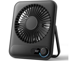 Tafelventilator Draadloos – Windsnelheid Verstelbaar – Batterij Indicatie – Mini USB ventilator – Bureau ventilator