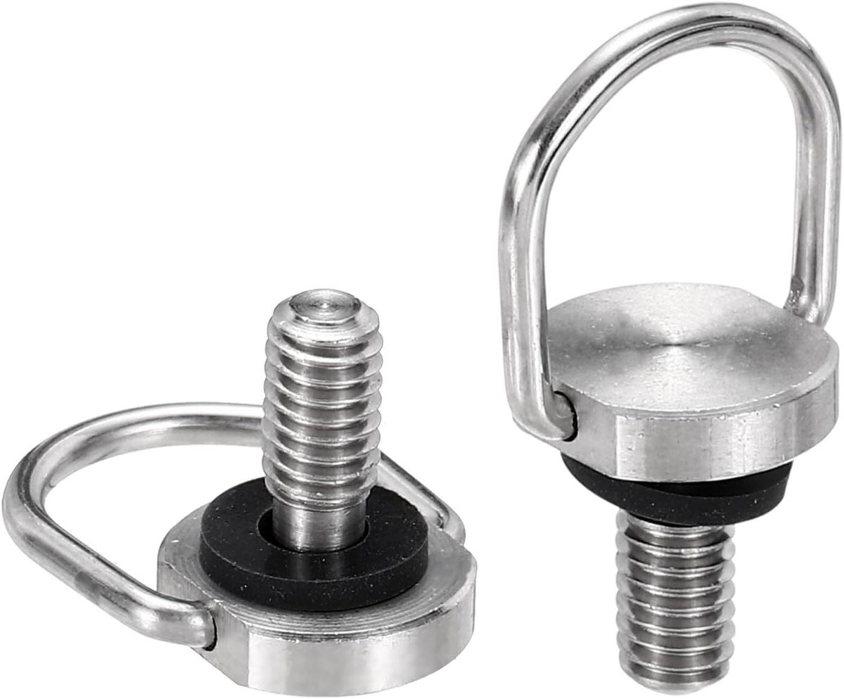 RVS D Ring Schroef - Camera Bevestiging - Camera Beveiligen - Corrosiebestendig Materiaal - 2 Stuks - Zilver