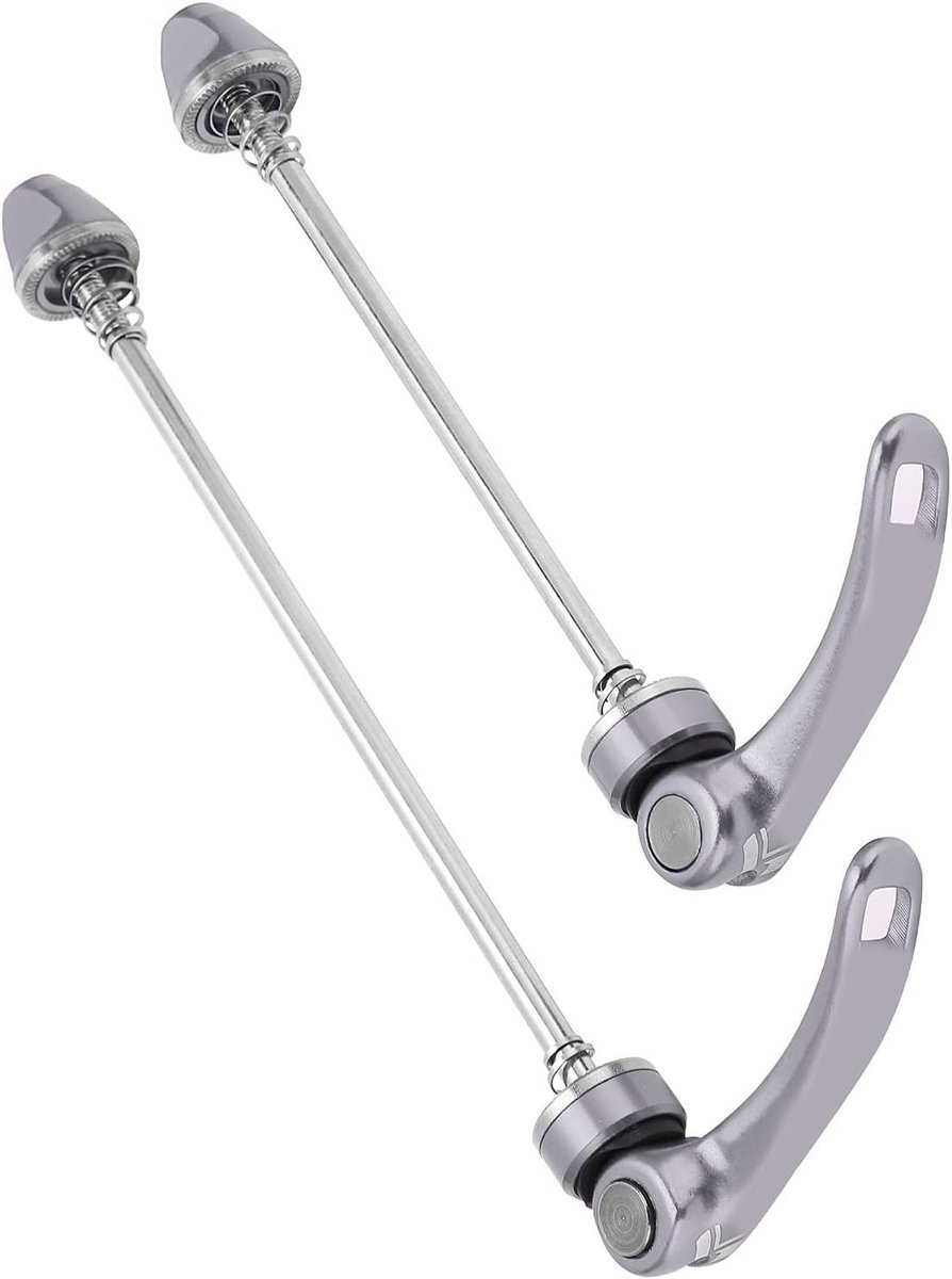Fietswiel Snelspanner - Universele Spies - Wielen Monteren - Gereedschapsloos Gebruik - 100/135 Mm - Titaan Kleur