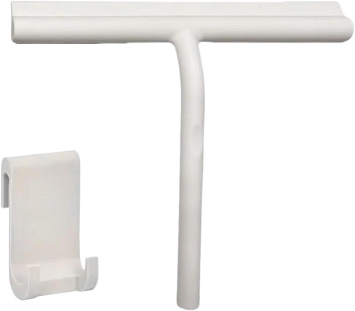 Glazen Wisser - Raamtrekker Set - Streeploos Reinigen - Met Siliconen Houder - 2 Stuks - Wit