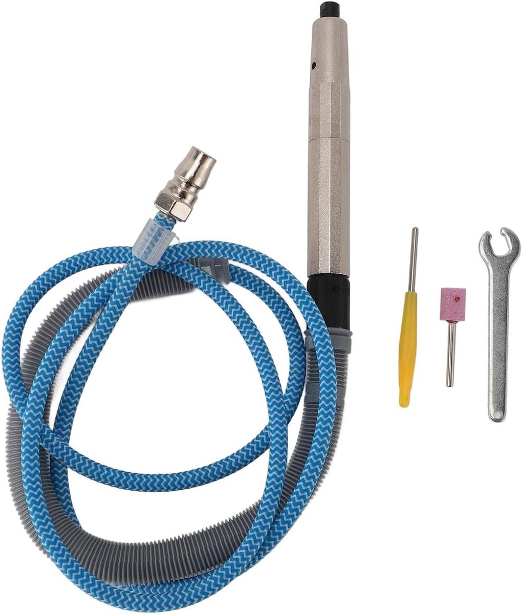 Pneumatische Graveerset - Lucht Slijper - Precisie Graveren - 65.000 RPM Snelheid - NPT 1/4 Inch - Grijs