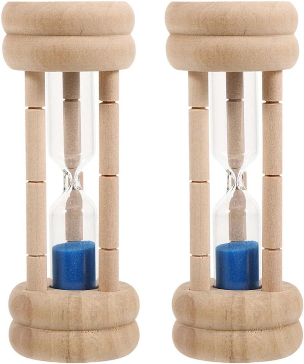 Kinder Tandenborstel Zandloper - Minuten Timer - Tijdmanagement Leren - Visueel Hulpmiddel - 2 Stuks - Meerkleurig