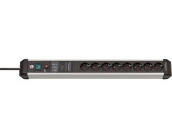 Brennenstuhl Premium-Protect-Line, stekkerdoos 8-voudig met overspanningsbeveiliging (3 m kabel, met schakelaar, Made in Germany)