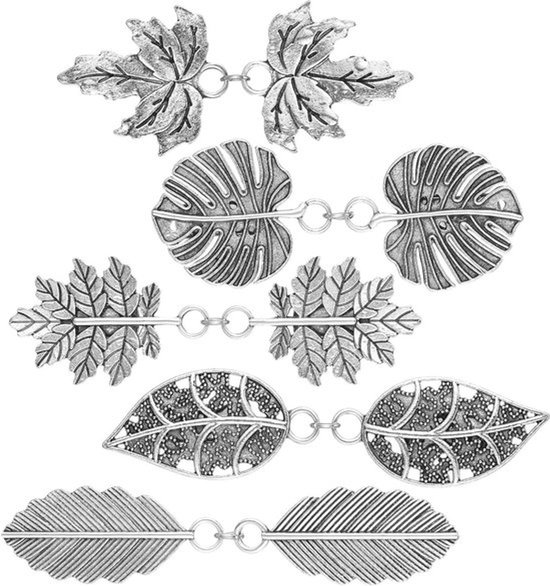Vintage cinch-clips voor kleding damesjurk | Tailleclip jas cardigan | Retro metalen broches | Open gebreide jas mantel | Set van 5