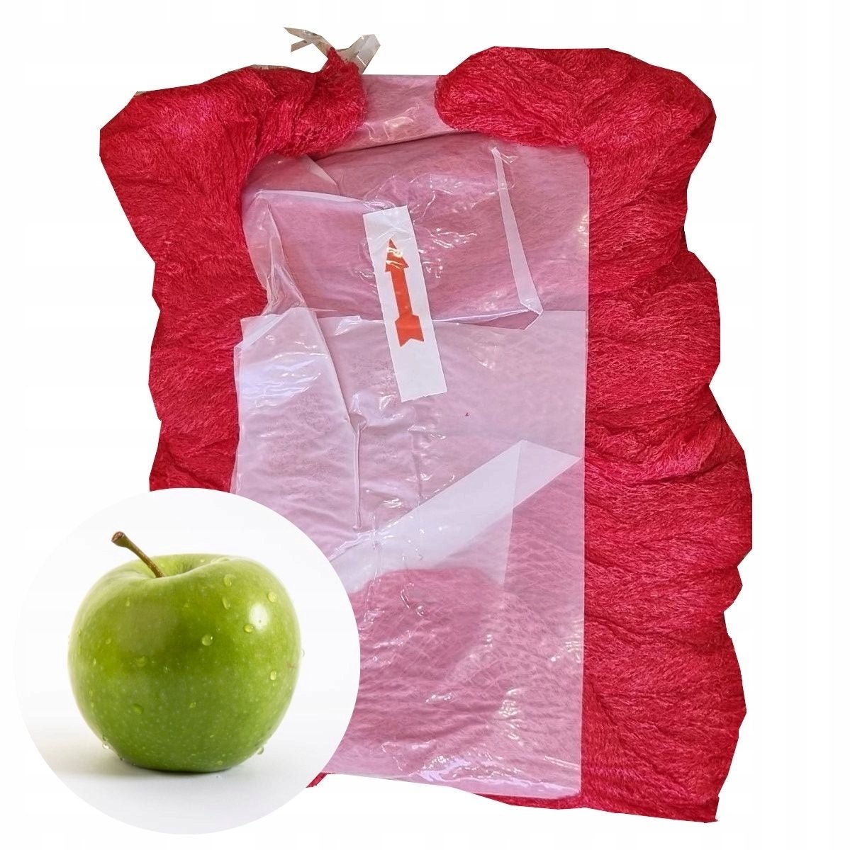 Rode Raschel Netkousen voor Groenten en Fruit - 100m x 40cm