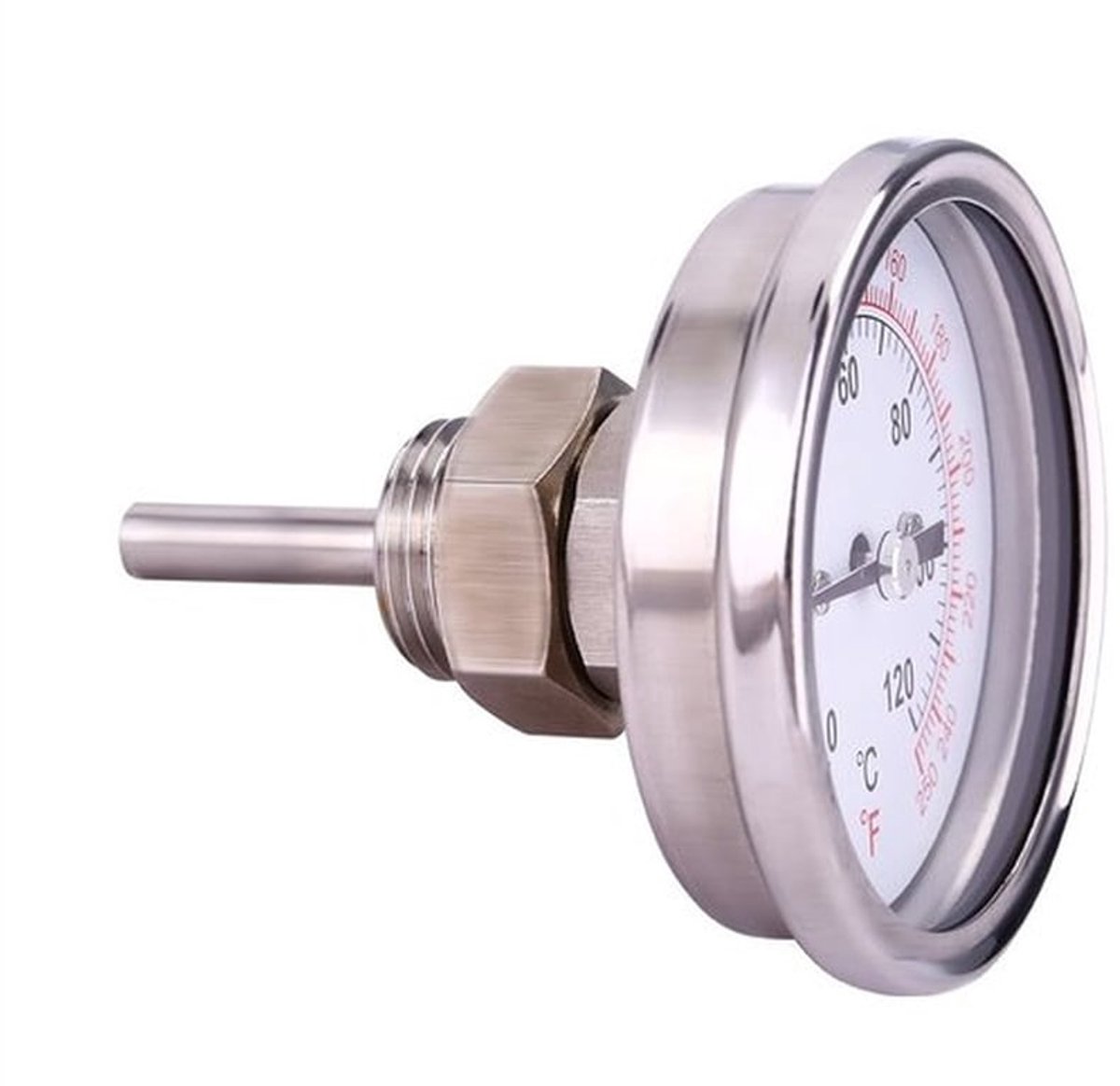 thermometer - Grill-Temperatuurmeter - Nauwkeurig - Zilver - Roker monitor - Geschikt voor grill - Temperatuurbereik 0-120°C