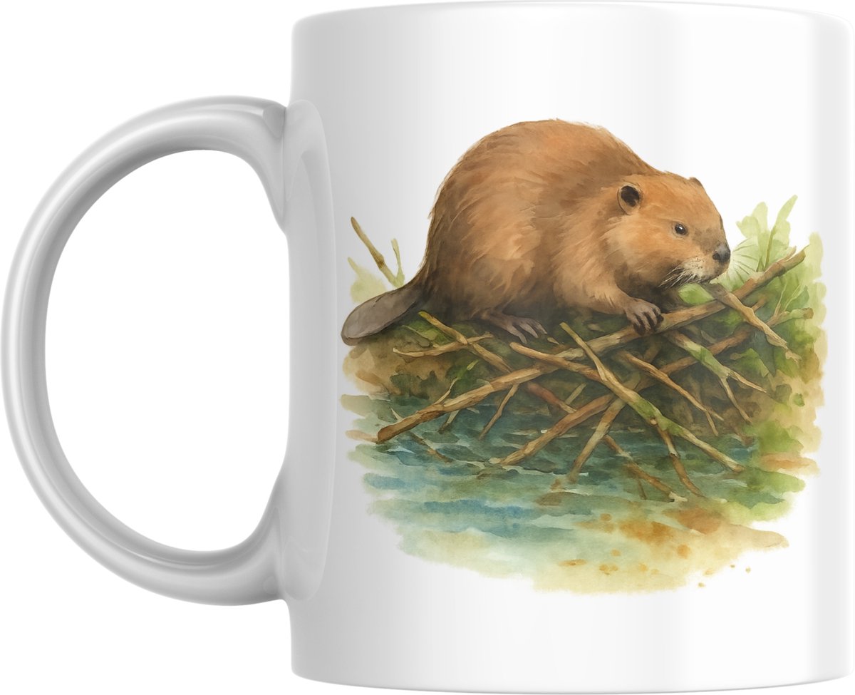 Bokser Mok: Leuke Mok met Bever Design, Perfect Cadeau
