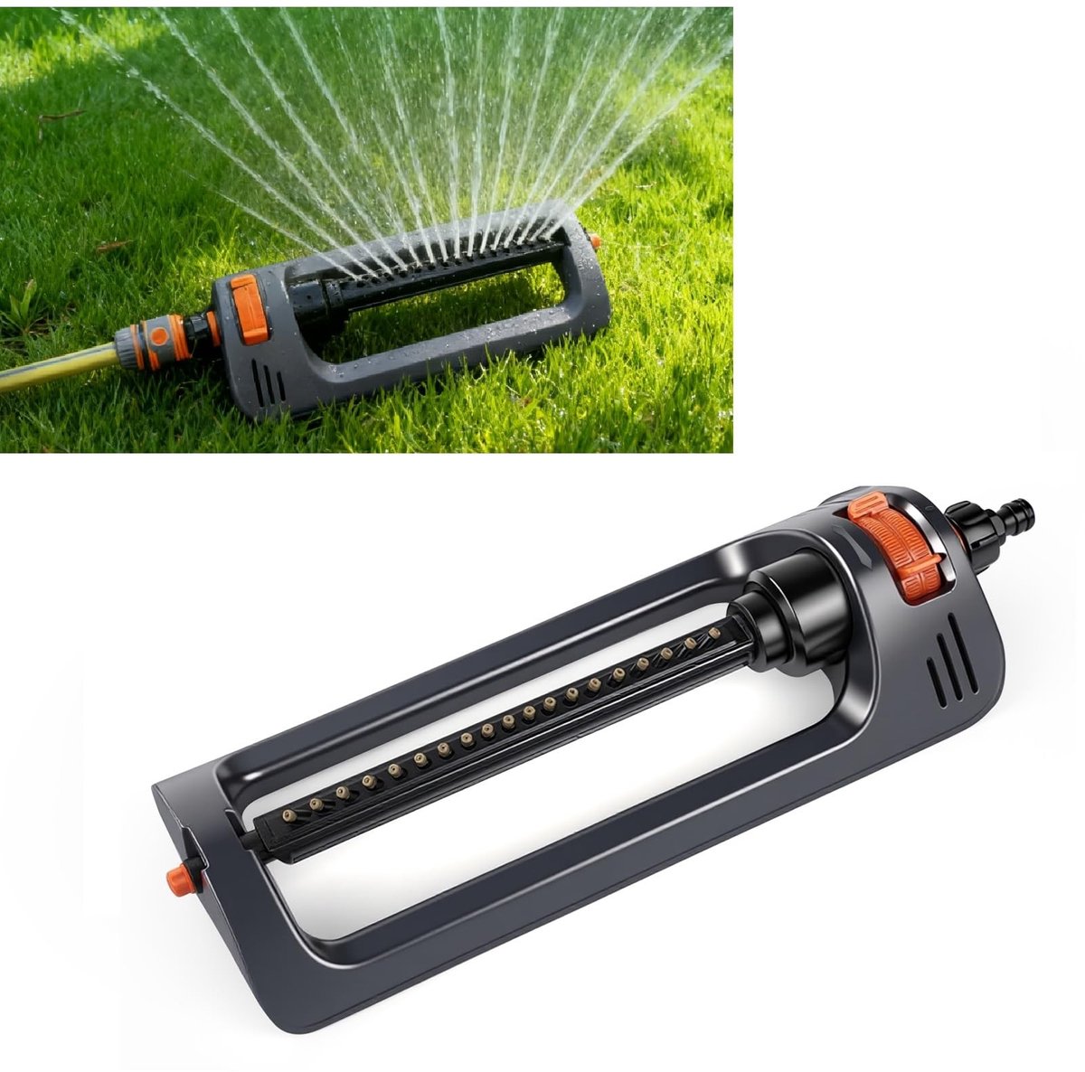 Dailygoods- Oscillerende Sproeier - Automatische 19-gaats Sproeikop - Zwenksproeier - Irrigatievoorziening - Duurzaam - Stabiele Stand - Tuinsproeier