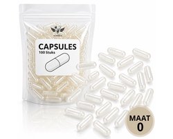 Vestifex® Lege Capsules Maat 0 - 100 Stuks - Gelatine - Capsules - Vegetarisch - DIY