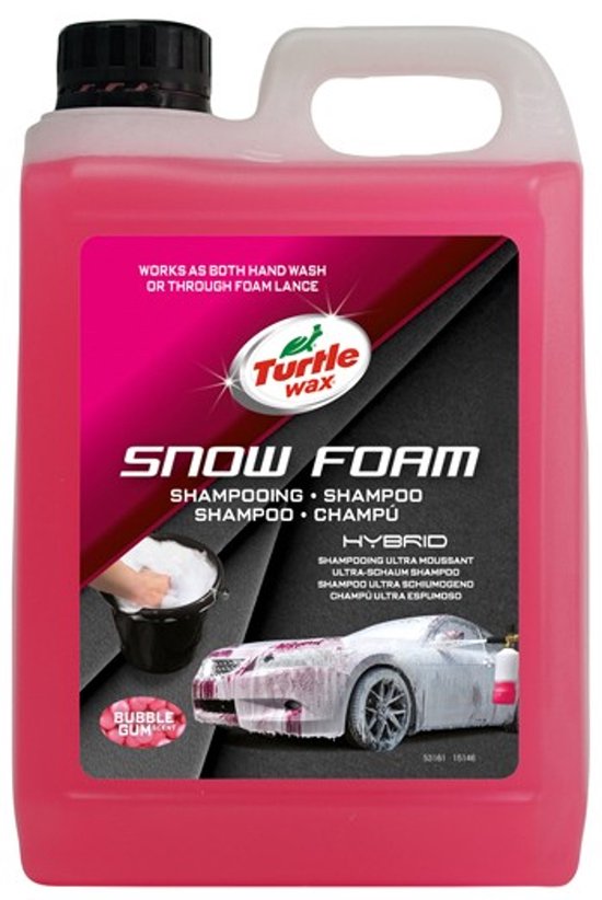 Turtle Wax Snow-Foam Shampoo – Formule met een hoog schuimend vermogen - Reinigt, & beschermt – Geeft glans – Veilig voor alle oppervlakken - pH gebalanceerd - 2,5 Liter