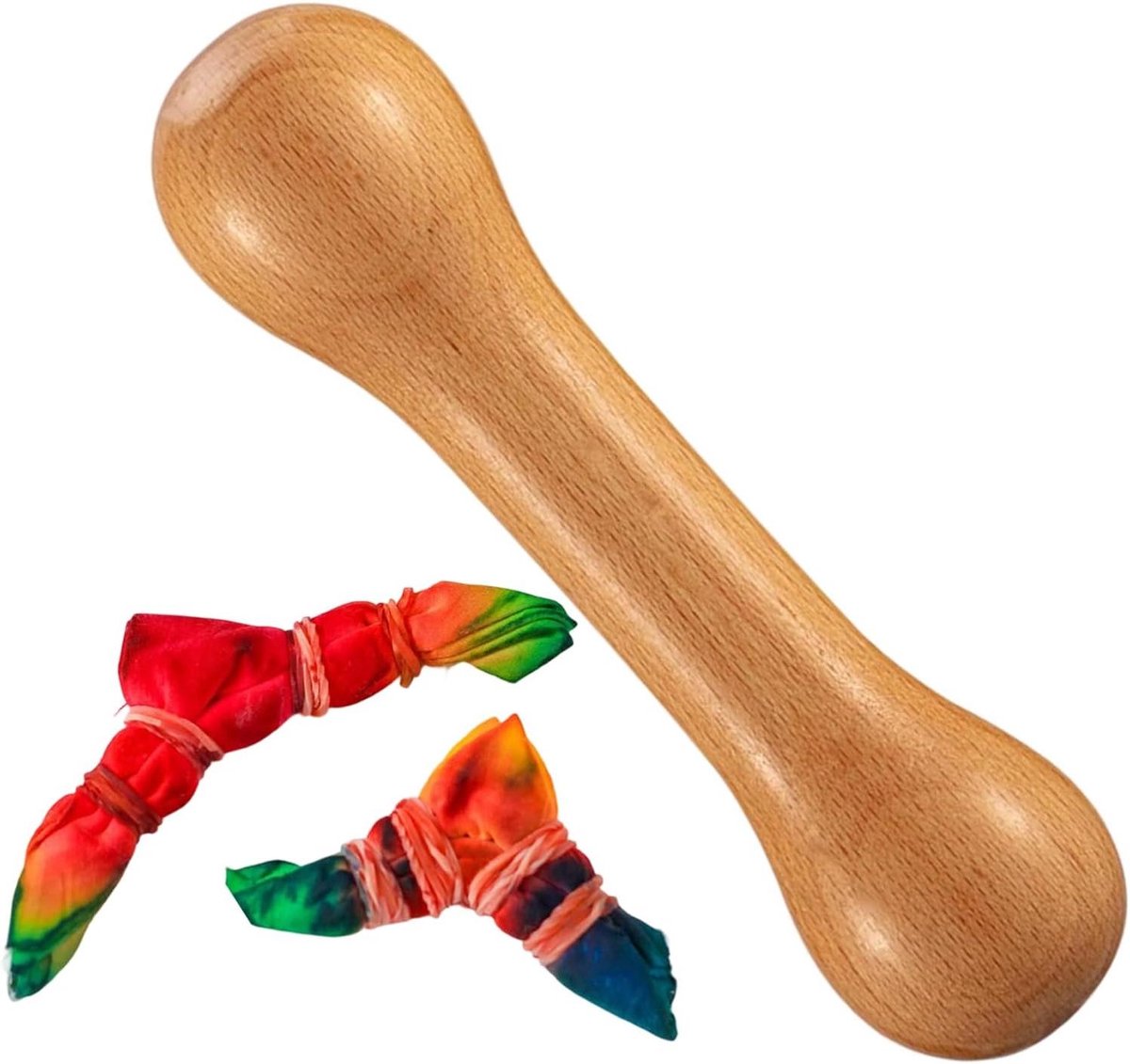 Houten Knopen Gereedschap - Textiel Spanapparaat - Stoffen Kleuren - Handgemaakte Accessoires - 15 cm - Natuurlijk Hout