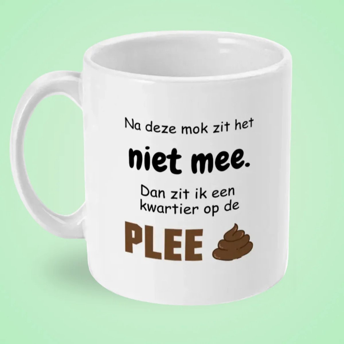 Mokster Grappige Mok met Tekst – Na Deze Mok Zit Het Niet Mee – Grofgebekte Kantoorhumor Koffiemok 325 ml