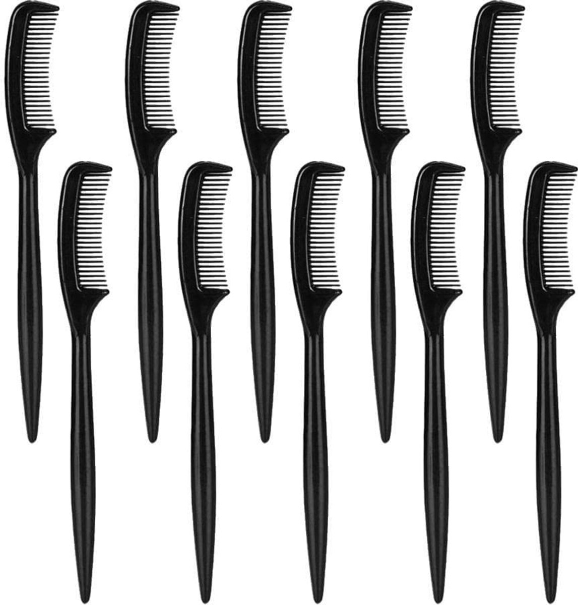 Dailygoods- Wimperkam 10 Stuks - Mini Wenkbrauw/Wimperkam - Multifunctionele Borstel - Lichtgewicht - Hygiënisch - Perfect voor Make-up - Wenkbrauwkam