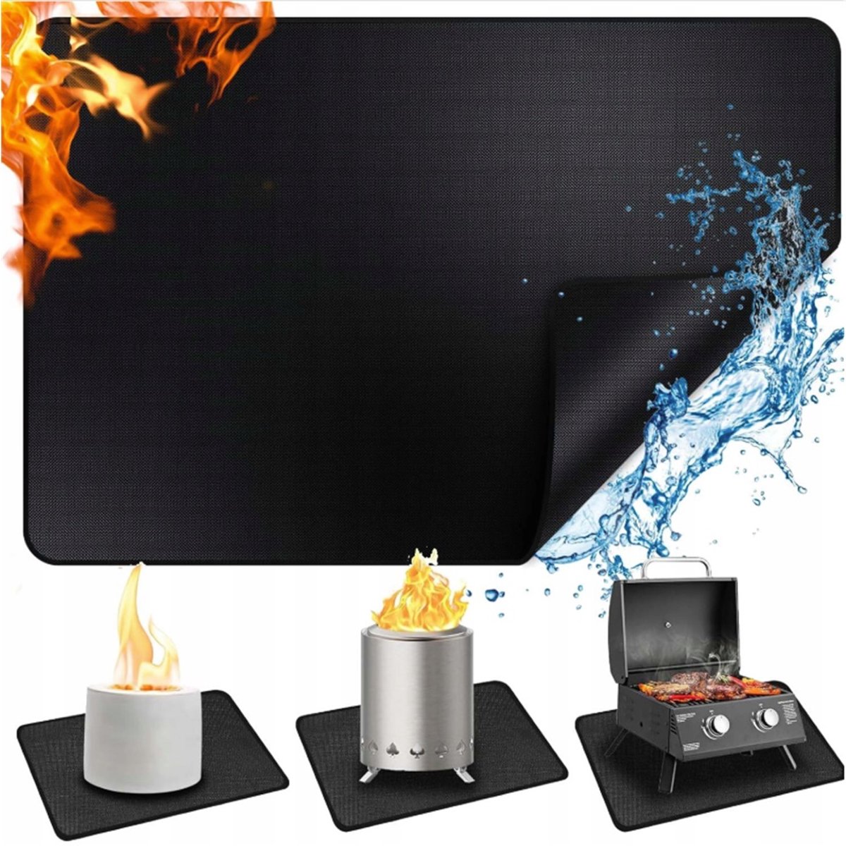 Vuurbestendige Grillmat 60x40cm - Bescherm uw terras en gazon