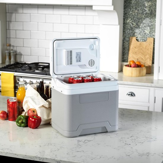 SNJY® Koelbox Elektrisch - Auto Koelkast - Camping Koelkast - 24L - DC - 12V - Grijs — afbeelding 3