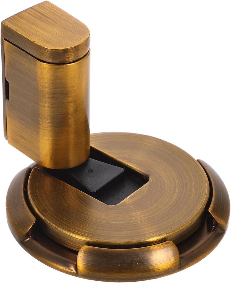 Gatvrije Deurstopper - Magnetische Deurstop - Deuren Stil Houden - Stille Vloerbevestiging - 6x6x6 cm - Goud