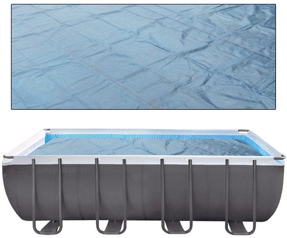 Solar Deken Blue/Black 549x274 cm - Solarzeil rechthoekig - 160 micron - Zwembadverwarming - verwarmt en isoleert - zwembad afdekzeil