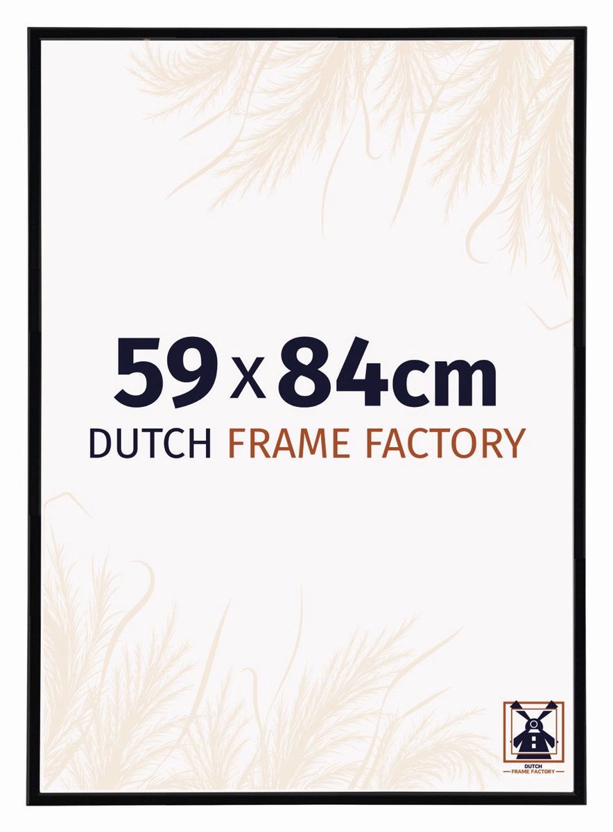 Dutch Frame Factory Fotolijst 59x84 cm - Kunststof - Zwart Hoogglans - Angers