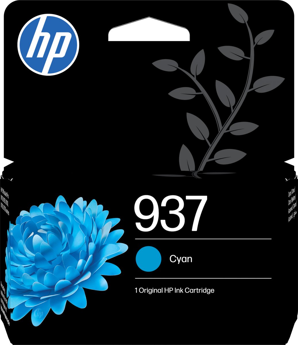 HP 937 - Inktcartridge - Origineel - Standaard capaciteit - Cyaan