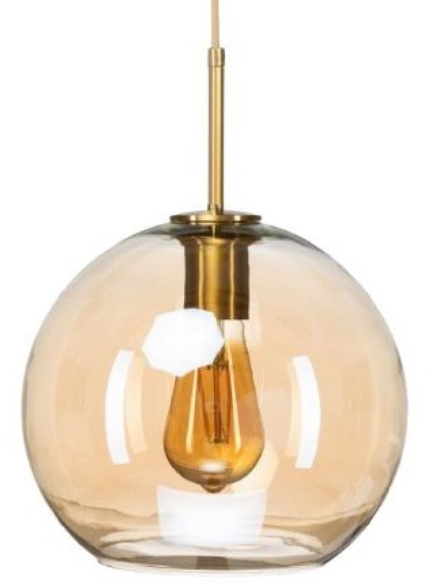PARIS Glazen Hanglamp Amber - Moderne kegelvormige lamp