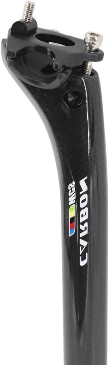 Fiets Zadelpen - Carbon Zadelpen - Comfortabel Fietsen - Lichtgewicht Materiaal - 316 x 400 mm - Zwart