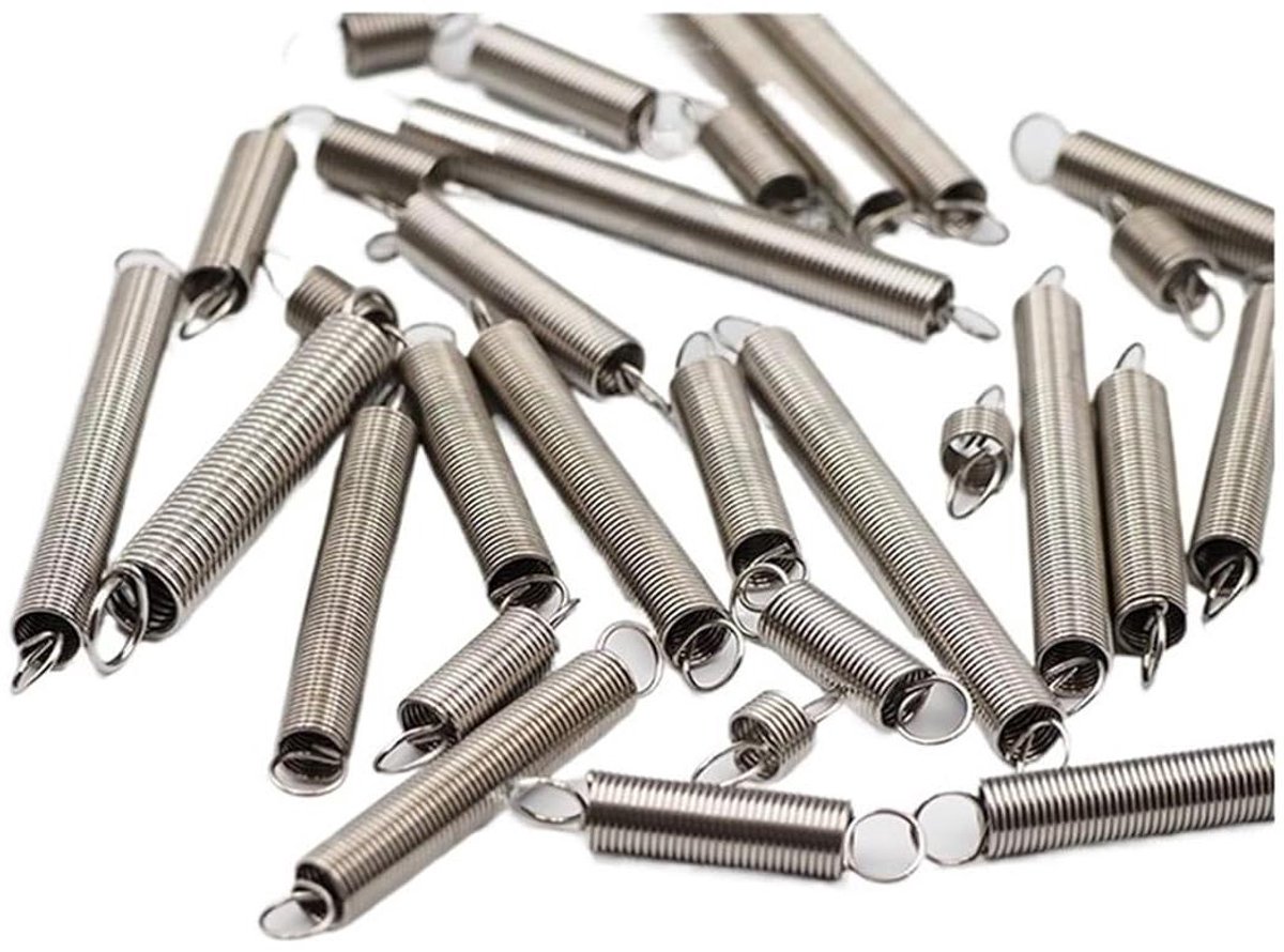 Trekveren Roestvrij Staal - Spanveren Set - Mechanische Toepassingen - Constante Prestaties - 5 Stuks 15-120mm - Metaal