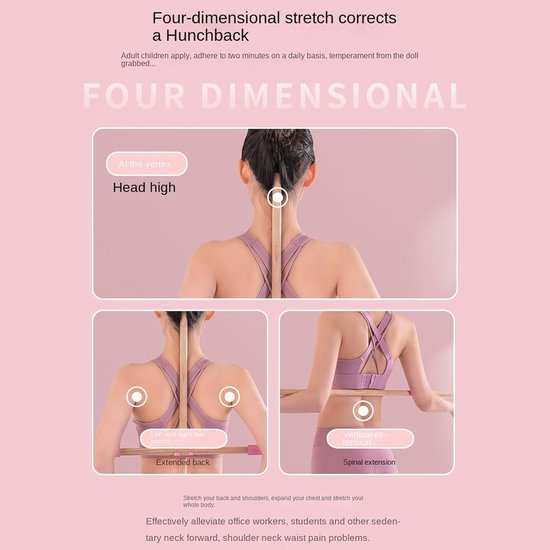 Yoga Rekstok - Stretchen Flexibiliteit - Houding Verbeteren - Stevig Houten Materiaal - 60 cm - Niet gespecificeerd — afbeelding 2