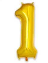 Ballon en aluminium numéro 1 an or 86 cm ballon d'anniversaire avec paille