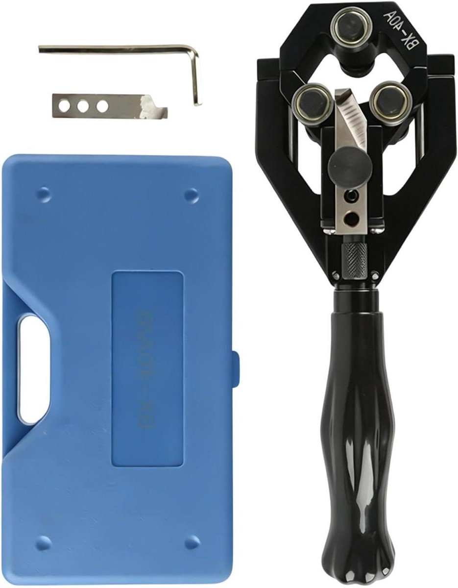 Kabelstripper Striptang - Draadstripper Krimptang - Elektrisch Werk - Roterend Snijontwerp - 22-40 mm - Grijs