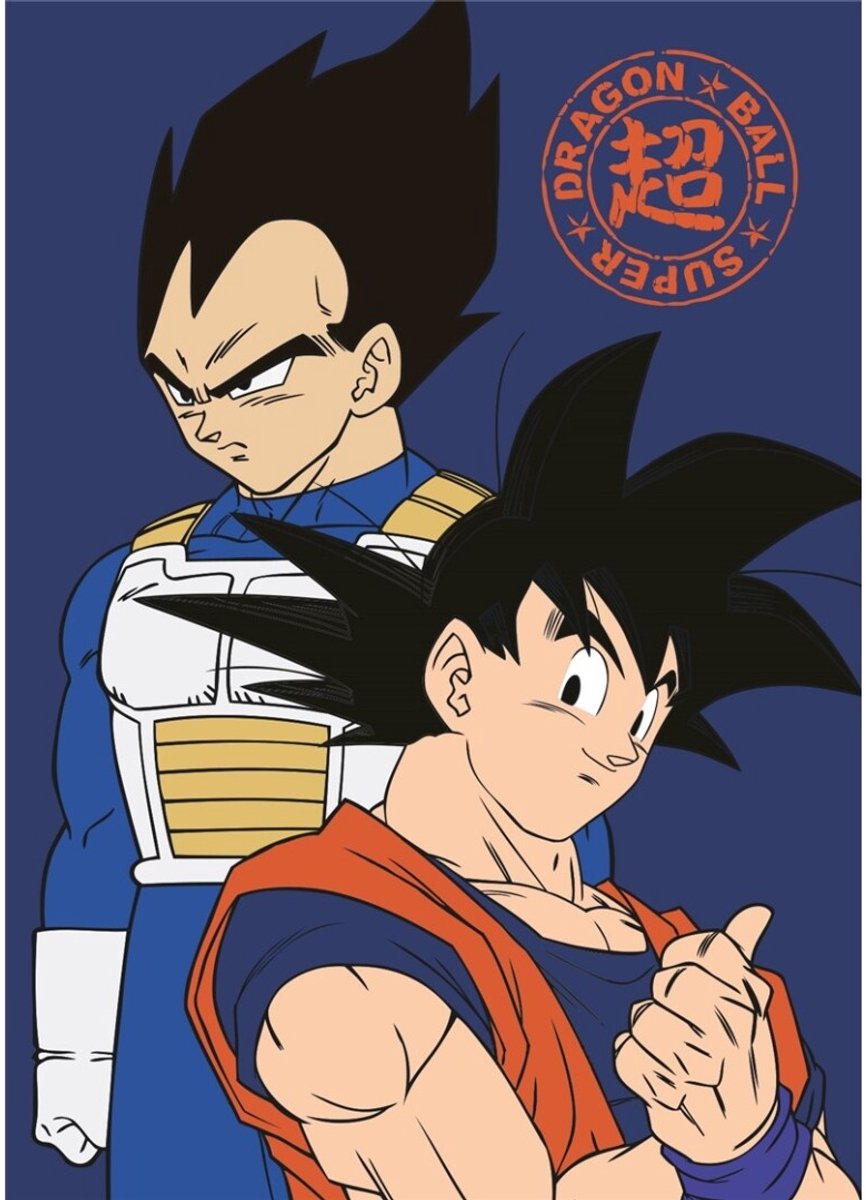Dragon Ball Z Fleece deken Goku & Vegetta 100 x 140 cm Multi Colour