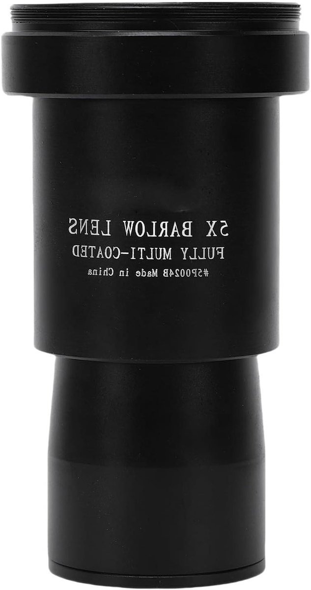 Barlow Lens - Telescoop Vergroter - Astronomie Observaties - 5x Vergroting - 1.25 Inch - Zwart