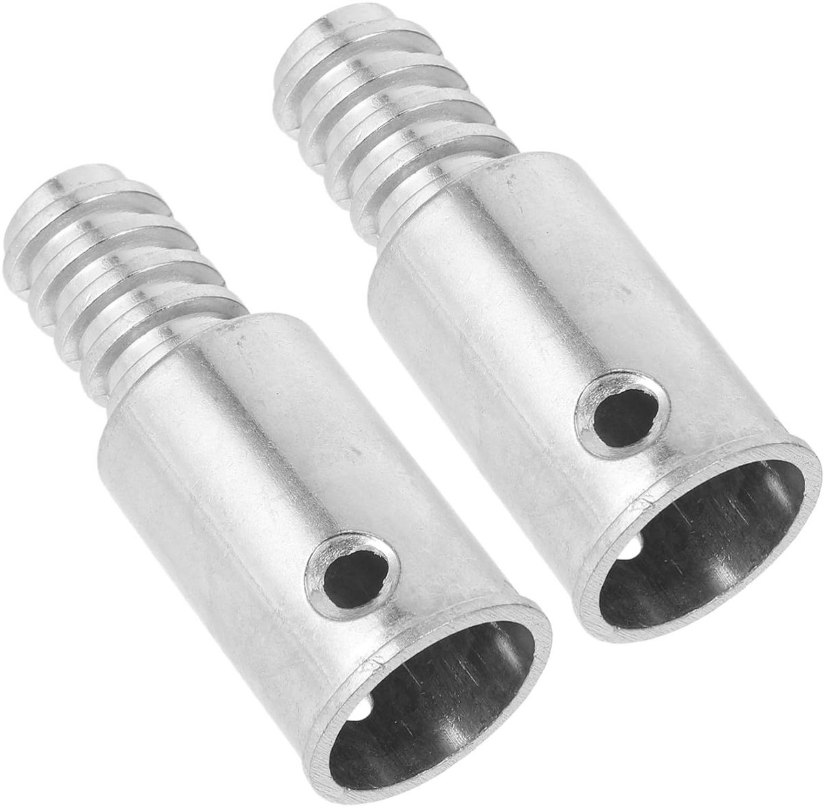 Bezemsteel Connector - Steel Adapter - Gereedschap Reparatie - Dubbele Bevestiging - 2 Stuks - Zilver