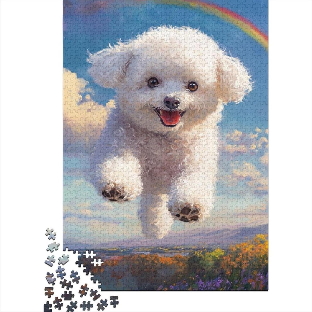 Houten Puzzel - Legpuzzel Spel - Ontspanning Thuis - Gerecycled Materiaal - 1000 Stukjes - Regenboog