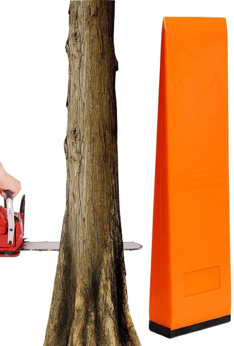 Boomkap Wiggen - Kettingzaag Hulpmiddel - Veilig Bomen Vellen - Vierkante Stiften Ontwerp - ABS + IJzer - Oranje
