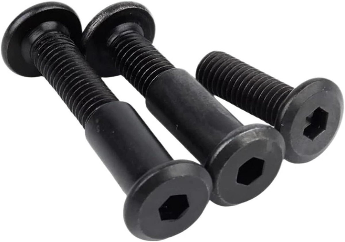 Zeskant Meubelschroeven - Klinknagel Connectors - Meubelmontage - Stevig Staal - M6x15mm 20 Stuks - Zwart