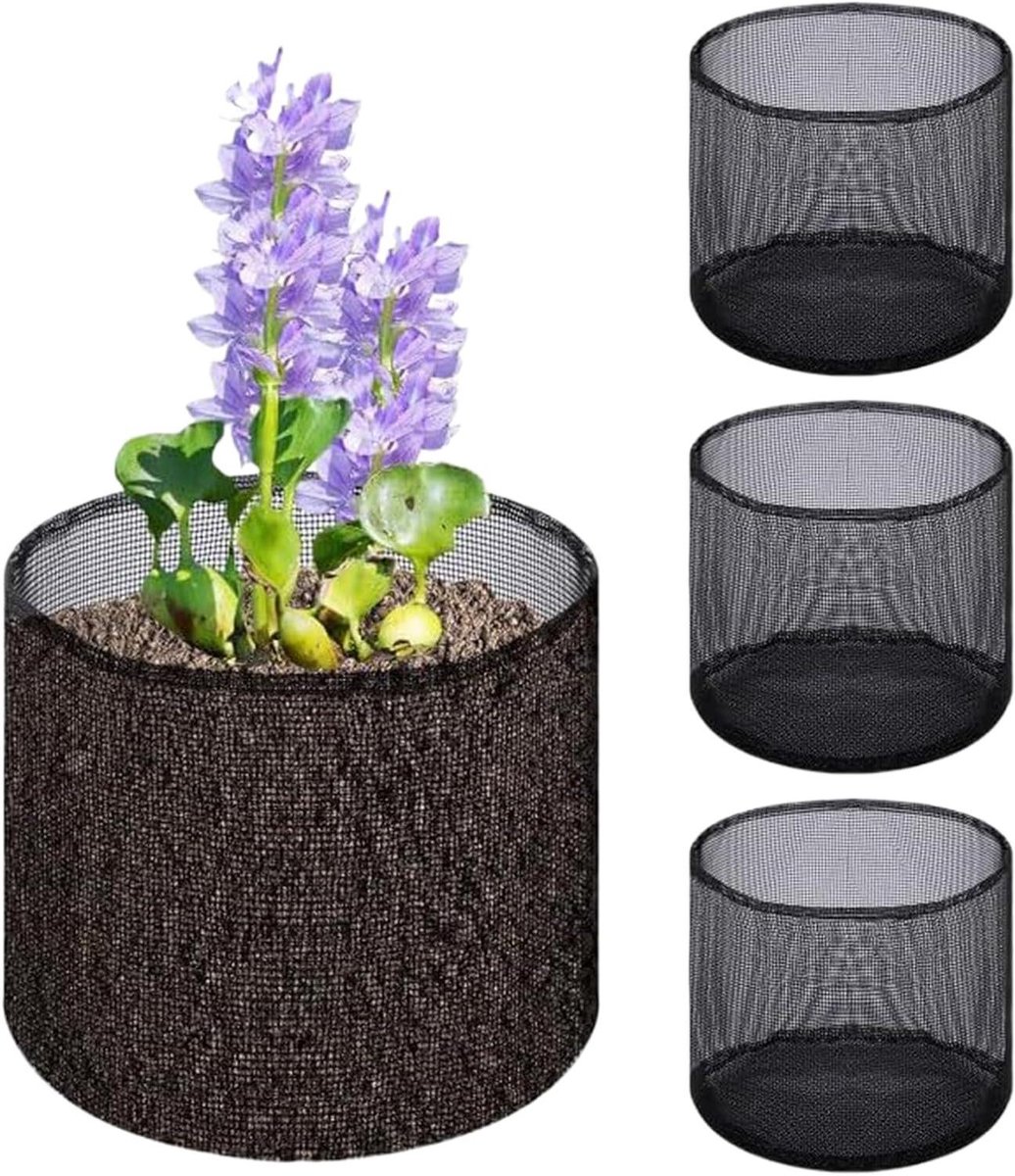Vijvermanden PVC - Waterplant manden - Planten organiseren - Opvouwbaar ontwerp - 6.7 x 12.4 x 6.7 cm - Zwart