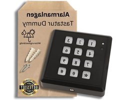 Dummy Alarm Toetsenbord - Nabootsing Systeem - Inbraak Afschrikking - Led Daglichtsensor - 85 x 85 x 20 mm - Zwart