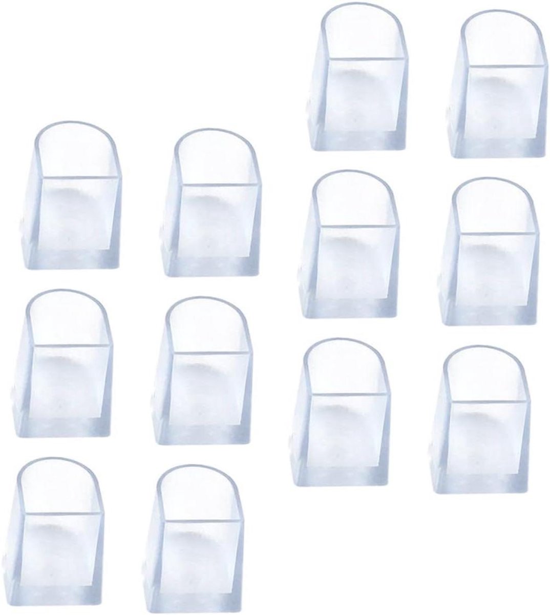 Hiel Beschermers - Anti-slip Covers - Stabiel Lopen - Transparant Ontwerp - 12 Stuks - Doorzichtig