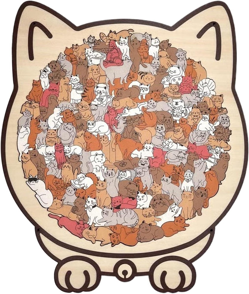 Houten Puzzel - Educatief Labyrint - Ontspanning Thuis - Precisie Gemaakt - 135 Delen - Maillard-kleur