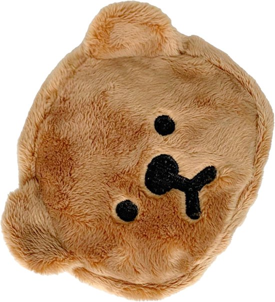 Pluche Portemonnee - Muntzakje Beer - Kleine Spullen Dragen - Zacht Pluche Materiaal - 14 x 12 cm - Koffie — afbeelding 5