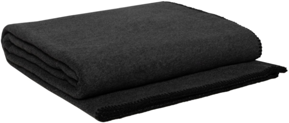 WOOOL® Plaid - Fleece LUX (Charcoal) - 145×200cm