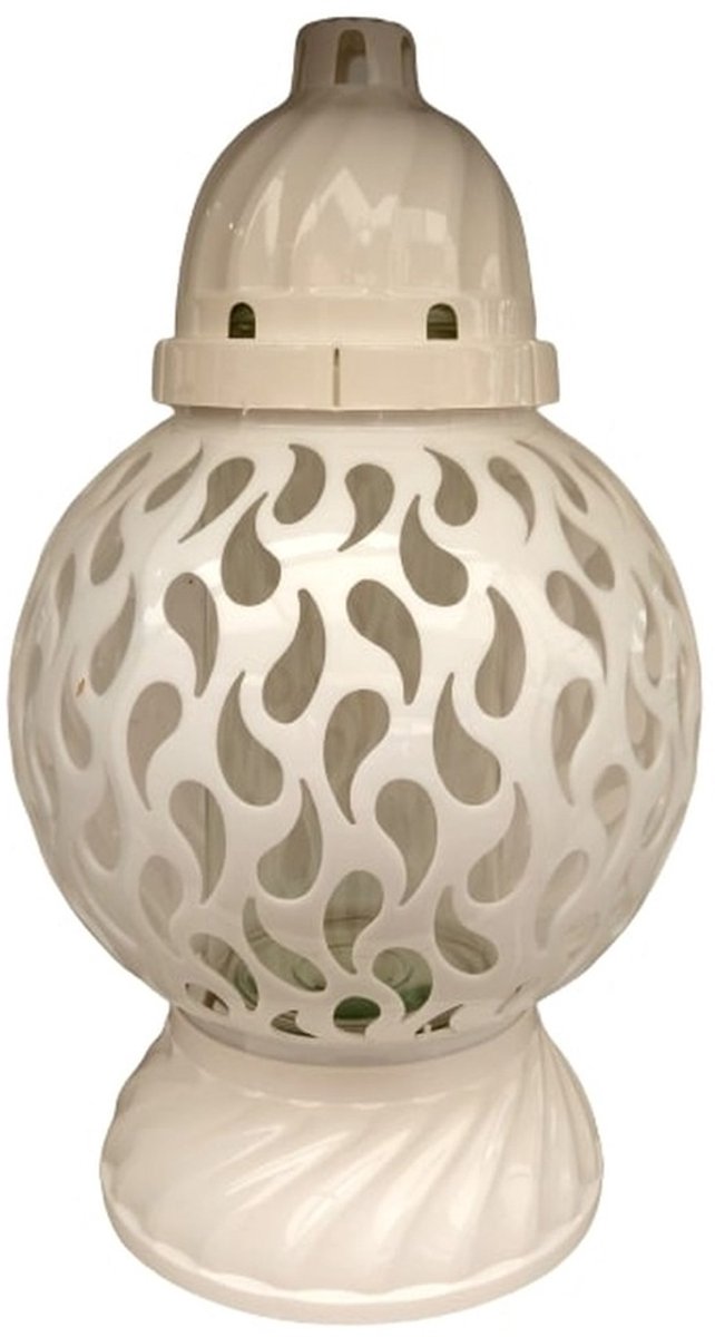 Glamour Kaars Ball Flame Wit Kaarsje Gratis inzetstuk