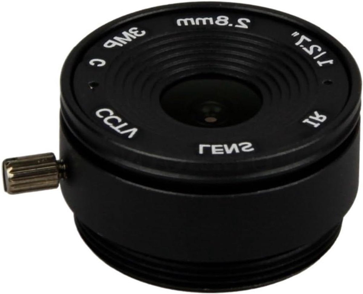 Groothoeklens - CCTV lens - Beveiligingscamera - 3 Megapixel - 140 graden - Zwart