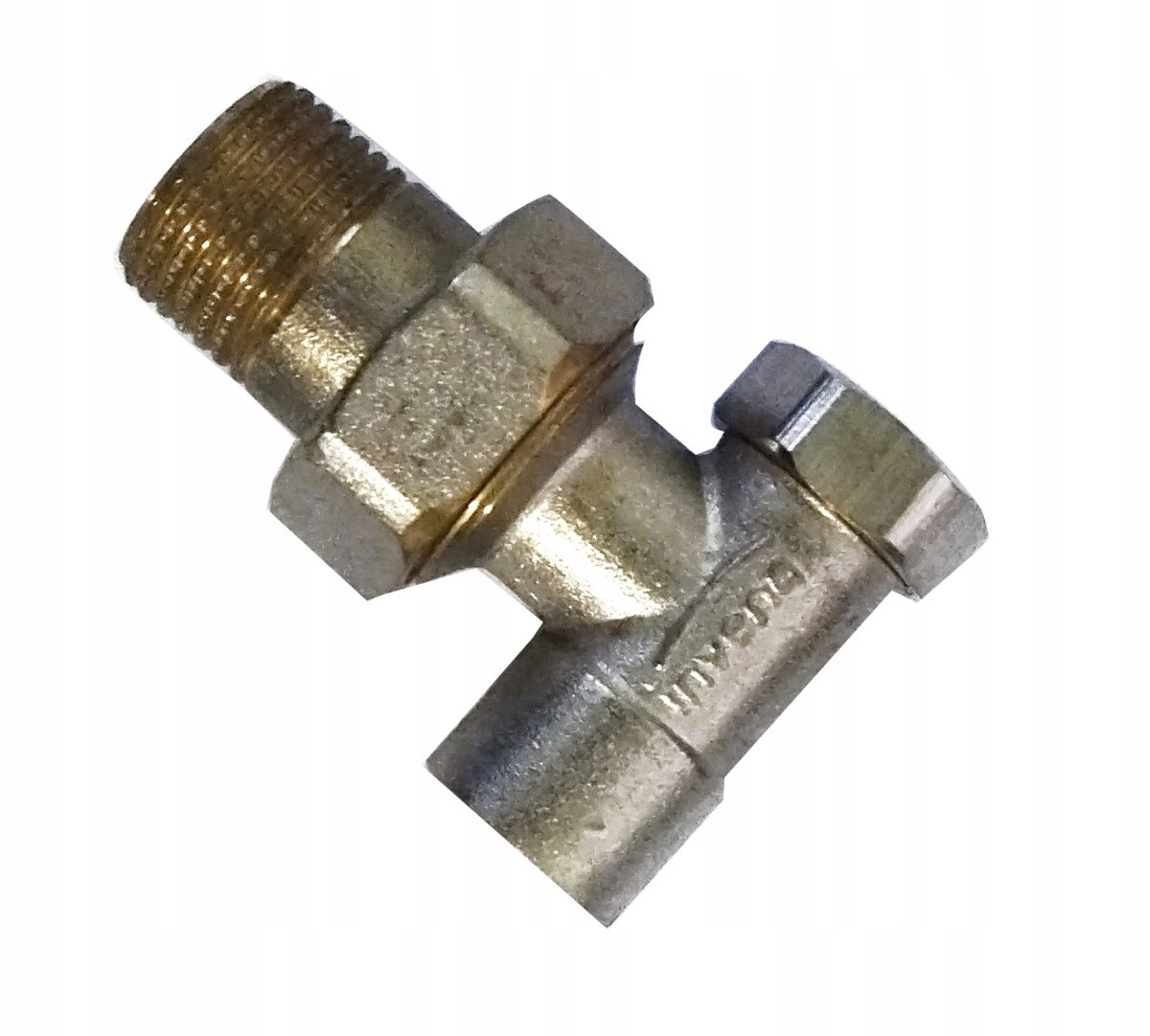 Invena Hoekradiatorkraan 1/2" voor solderen met afsluiter